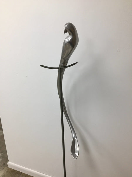 Aluminum bird sculpture attributed to Curtis Jere