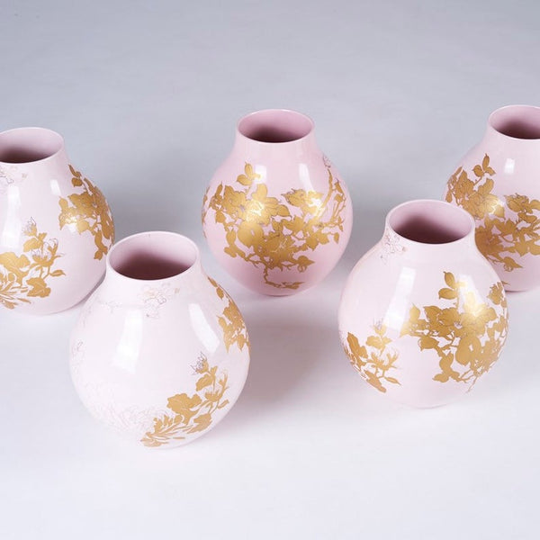 Hella Jongerius pink and gold vases