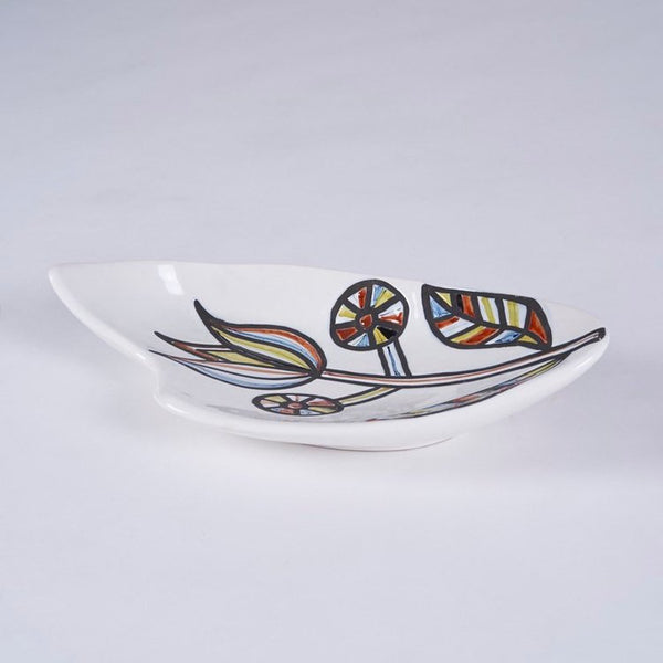 Large midcentury modern free form ceramic bowl
