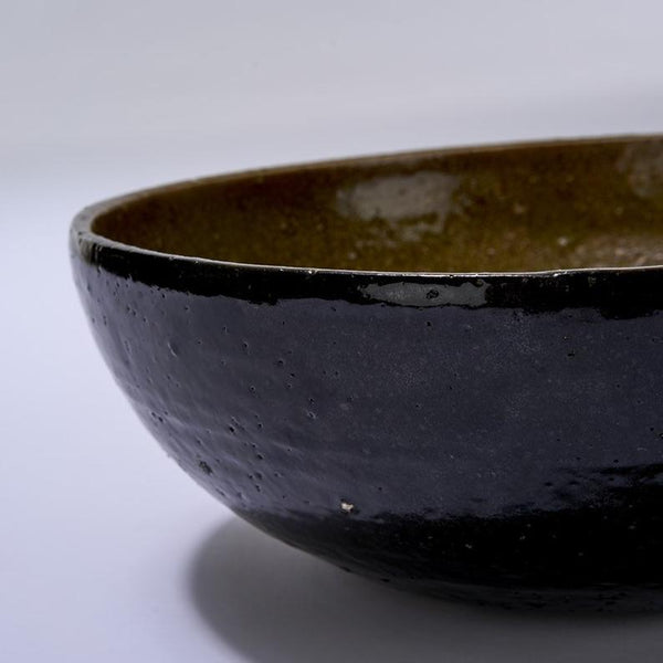 Large vintage mid century studio pottery bowl