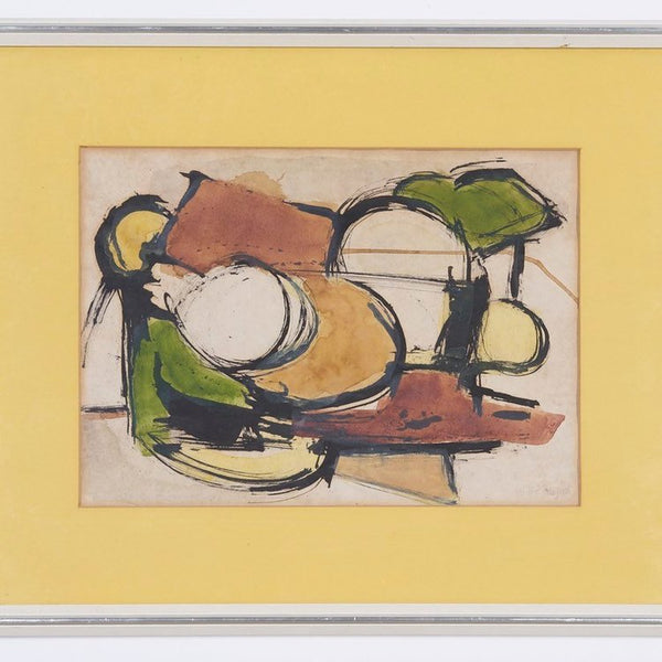 Martha Palmquist abstract watercolor titled “Still Life"