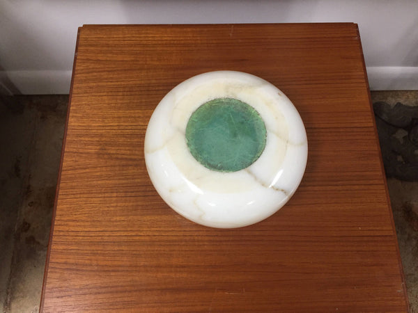 Mid century modern marble bowl or wine / champagne coaster