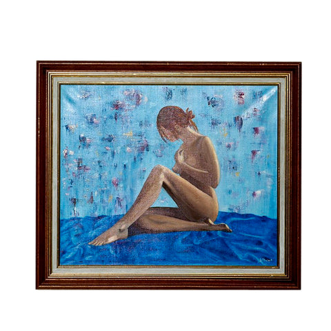 Nude oil on canvas painting