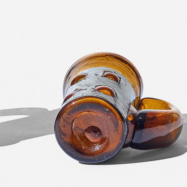 Pair of imprisoned glass mugs made in Mexico by Felipe Derflingher for Feders