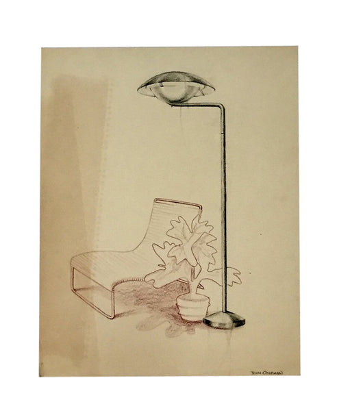 Set of five original industrial design drawings