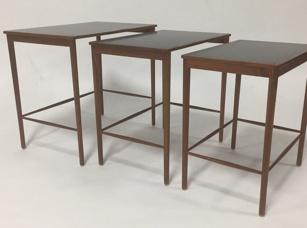 Set of three mid century modern nesting tables made