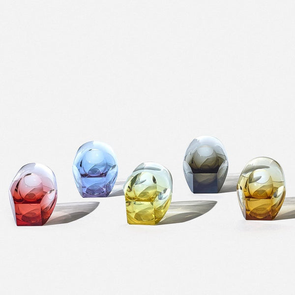 Set of five Moser crystal glasses designed by Rudolf Eschler