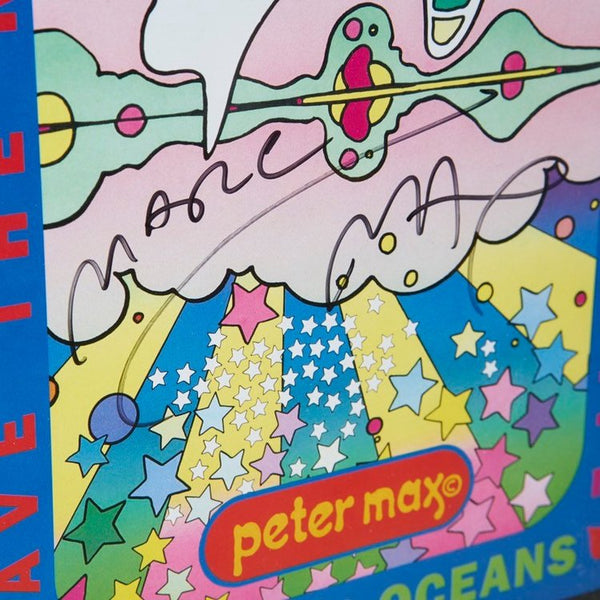 Signed Peter Max print of advertisement for GE Exchange