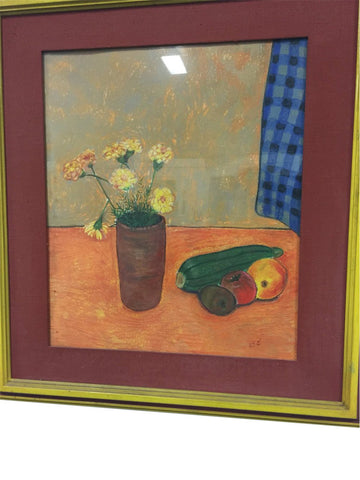 Still life painting, signed "BE"