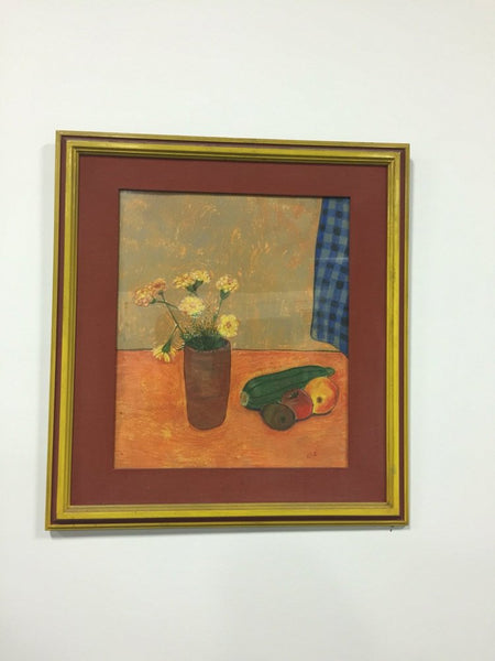 Still life painting, signed "BE"