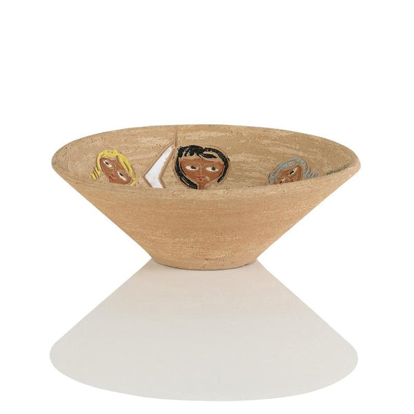 Studio pottery bowl with female figures by Fratelli Fanciullacci made in Italy for Raymor