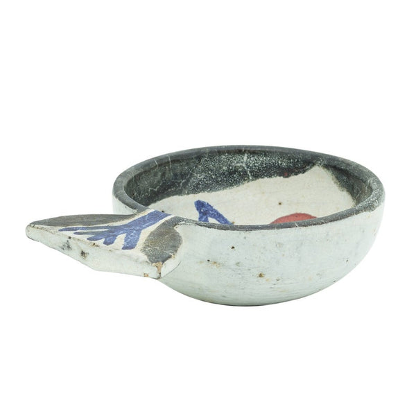 Studio pottery bowl in the shape of a fish by Robert Weimerskirch