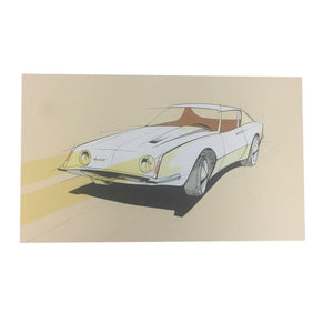 Vintage Raymond Loewy Studebaker Avanti lithograph, signed