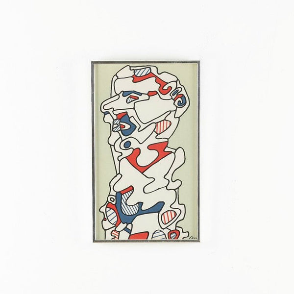 Vintage framed Jean Dubuffet poster