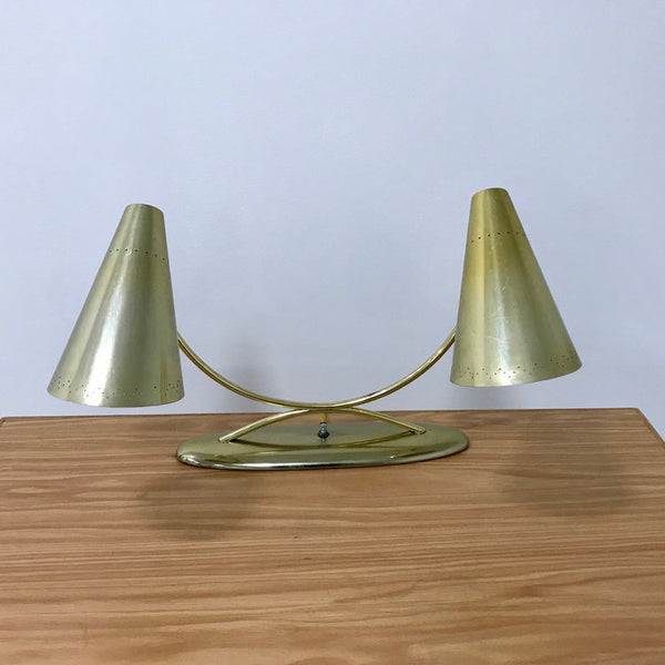 Vintage midcentury modern brass table or desk lamp