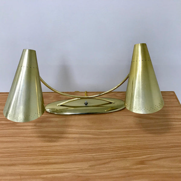 Vintage midcentury modern brass table or desk lamp