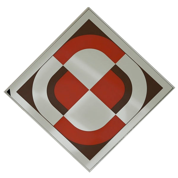 Vintage op art mirror by Turner Design