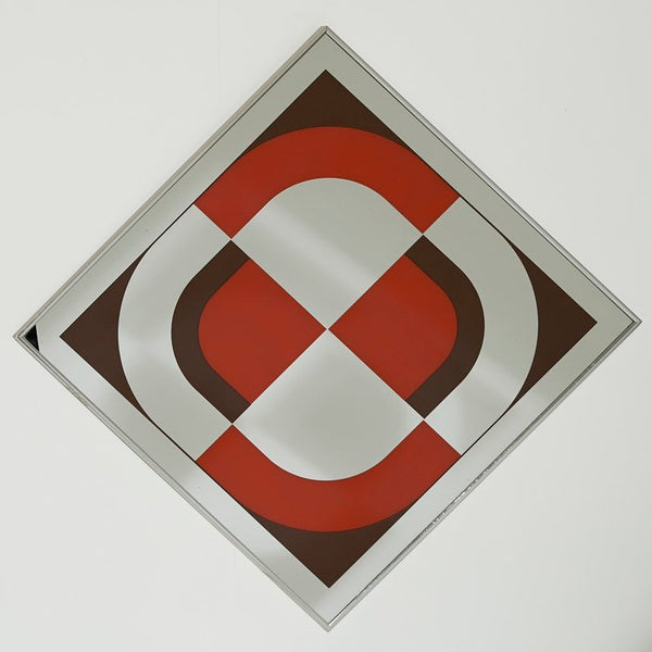 Vintage op art mirror by Turner Design