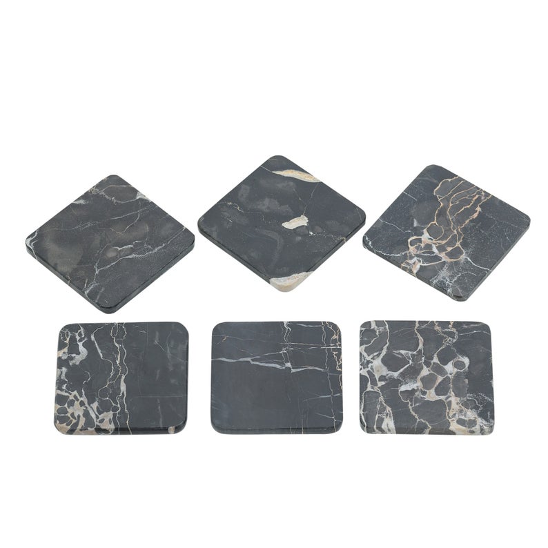 Vintage set of six marble coasters