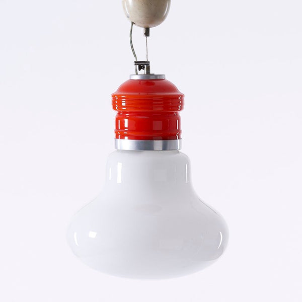 Lightbulb pendant light in the style of Piero Brombin