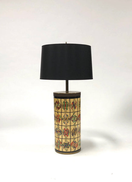 Large cylindrical table lamp