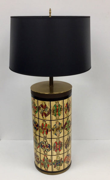 Large cylindrical table lamp