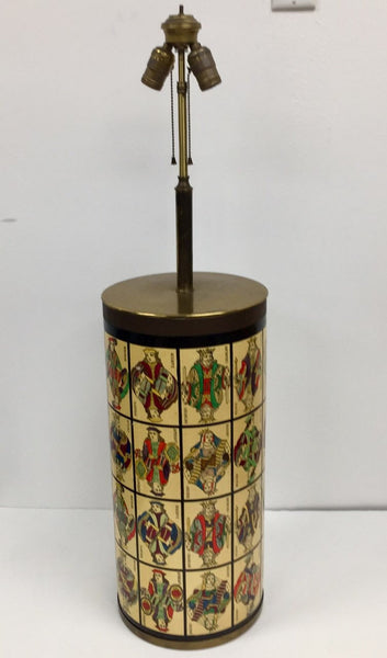 Large cylindrical table lamp