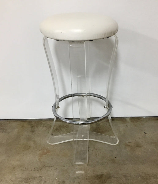 Lucite ribbon barstool