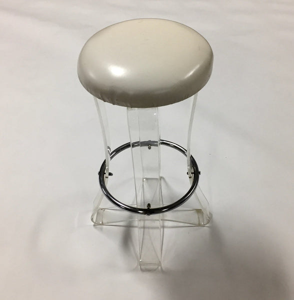 Lucite ribbon barstool