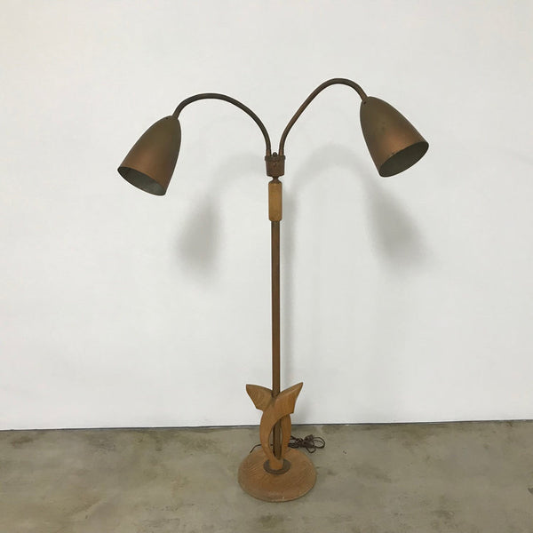 Midcentury modern gooseneck floor lamp